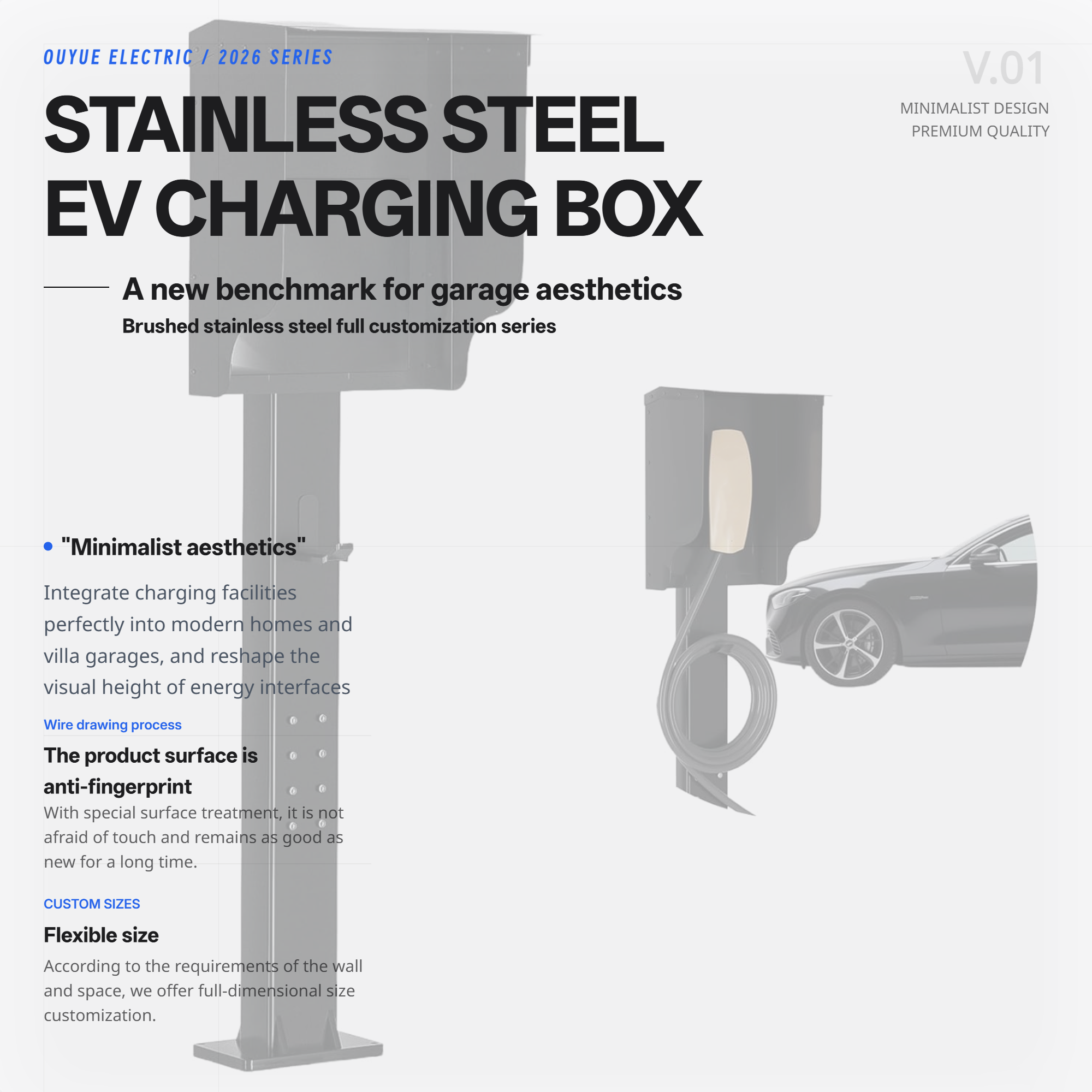 How can brushed stainless steel EV charging boxes become the new benchmark for garage aesthetics?