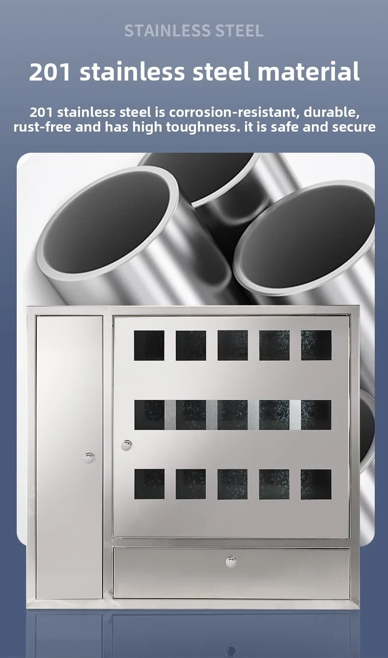 Stainless Steel Indoor Concealed Electrical Meter Box