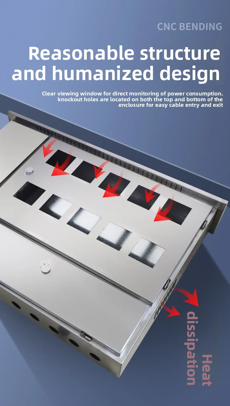 Stainless Steel Outdoor Rainproof Electricity Meter Box