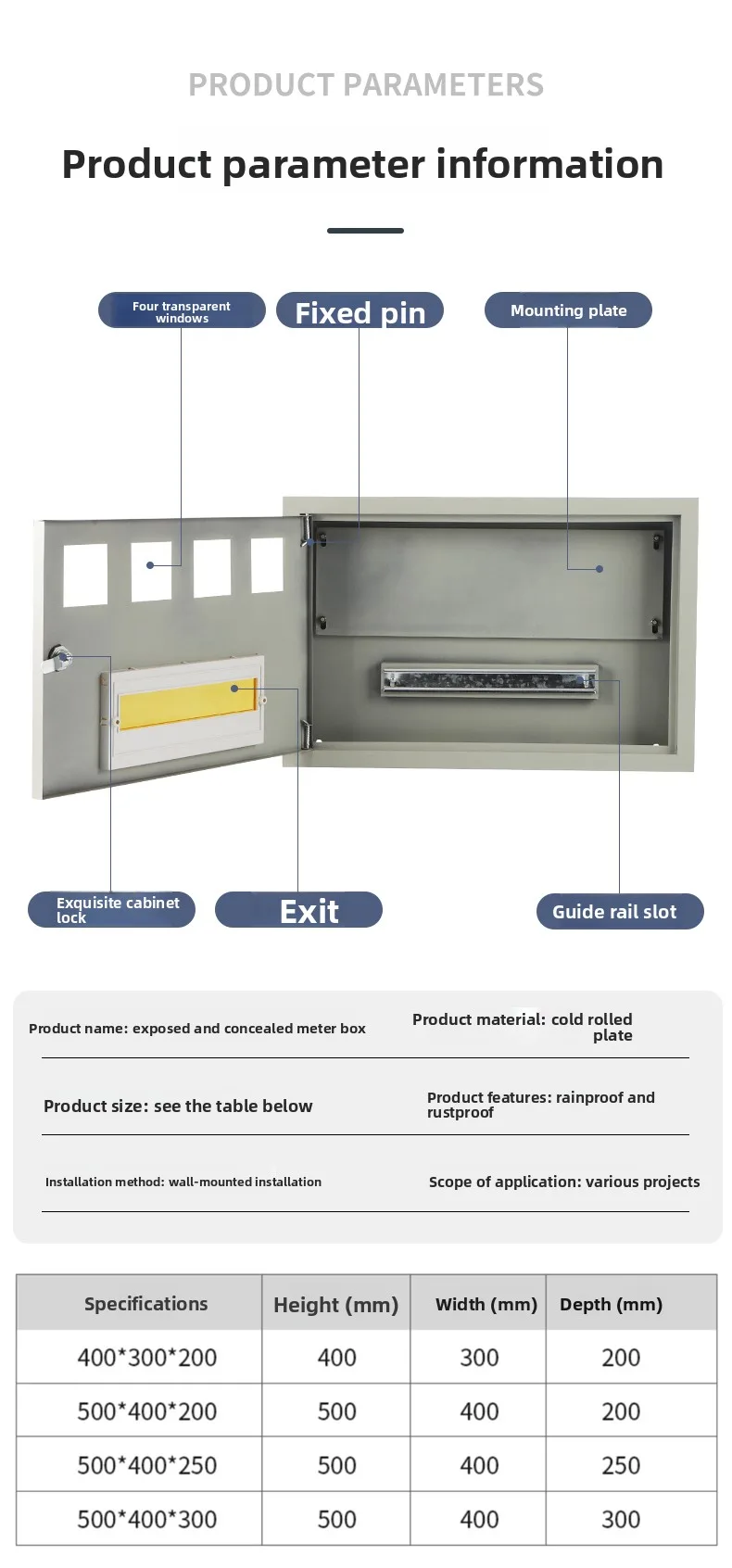 PZ-40 EXposed Iron Distribution Box