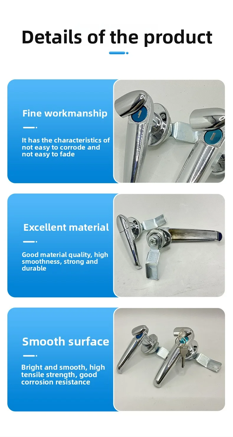 Glossy Alloy Handle Lock