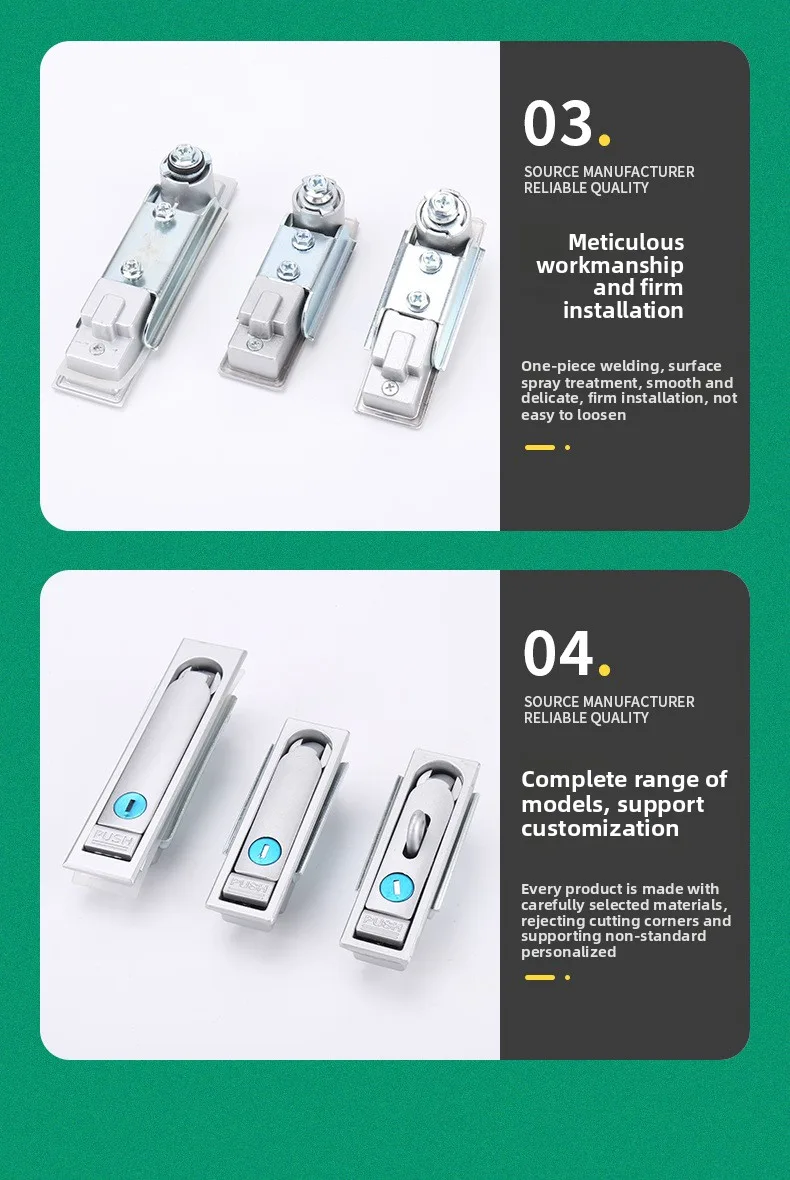 Zinc Alloy Flat Locking Strap Lock