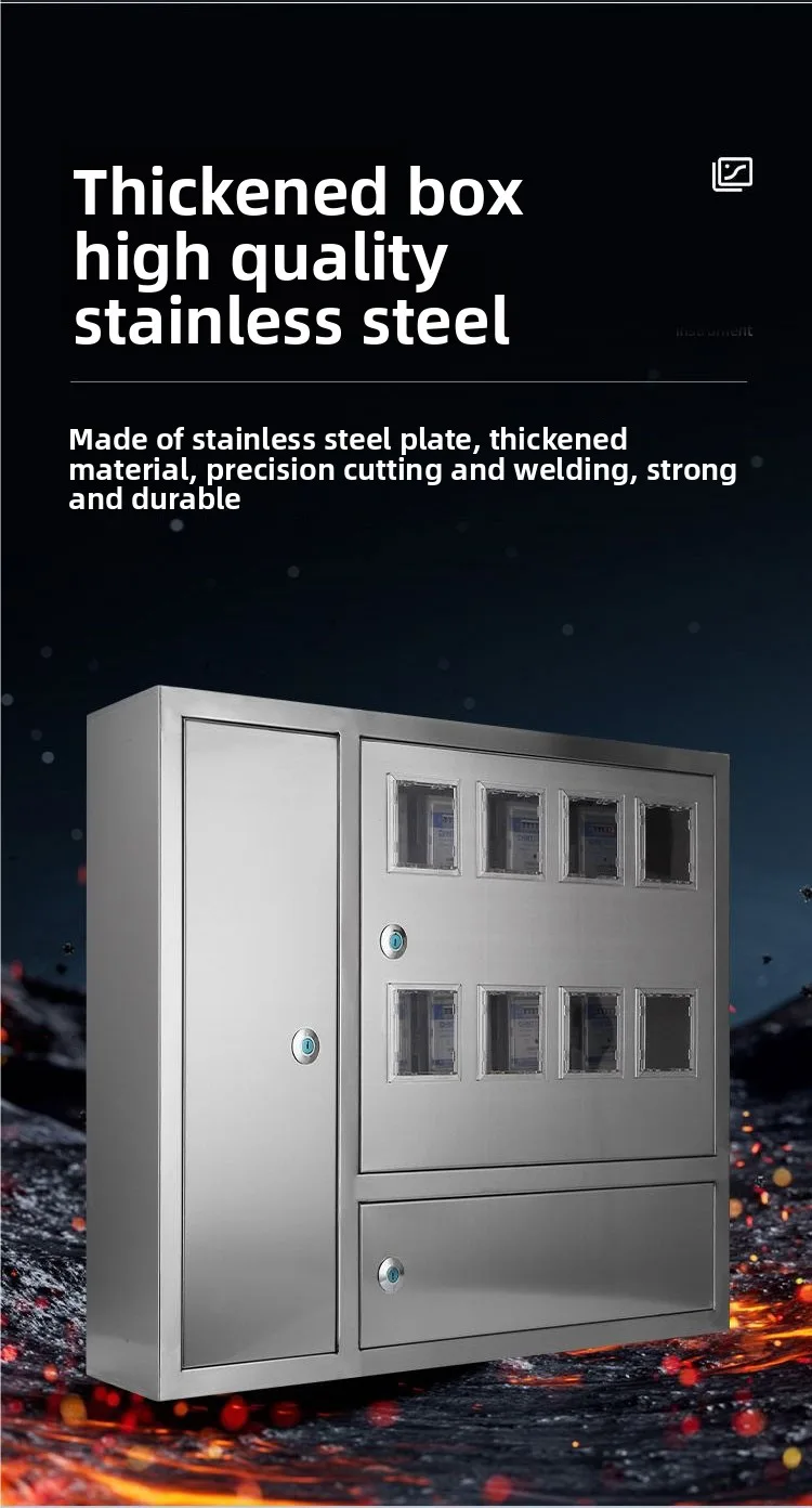 Stainless Steel Concealed-Mounted Electricity Meter Box