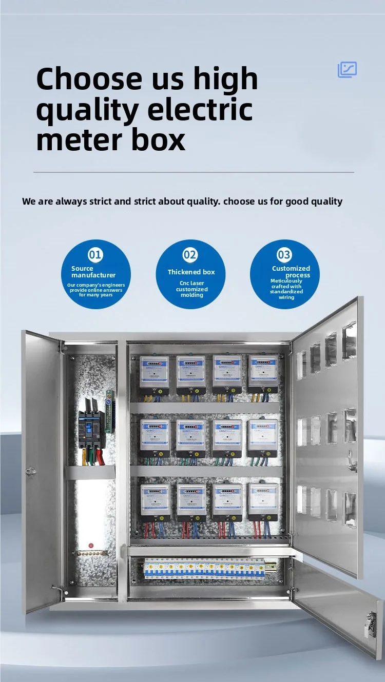 Stainless Steel Concealed-Mounted Electricity Meter Box